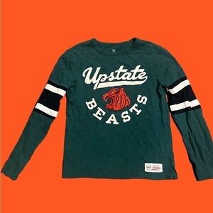 𝅺gapkids M Boy’s upstate beasts green Long Tee SHIRT SZ M